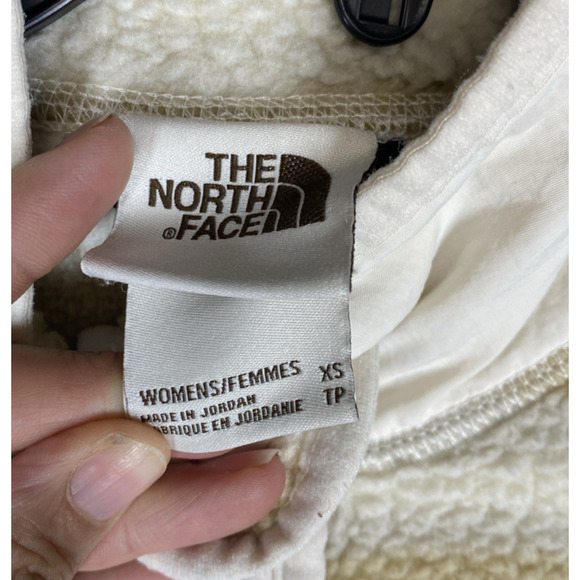The North Face Sweater Womens Extra Small Ivory Tan Cragmont Fleece Lodge Ski - Picture 13 of 14
